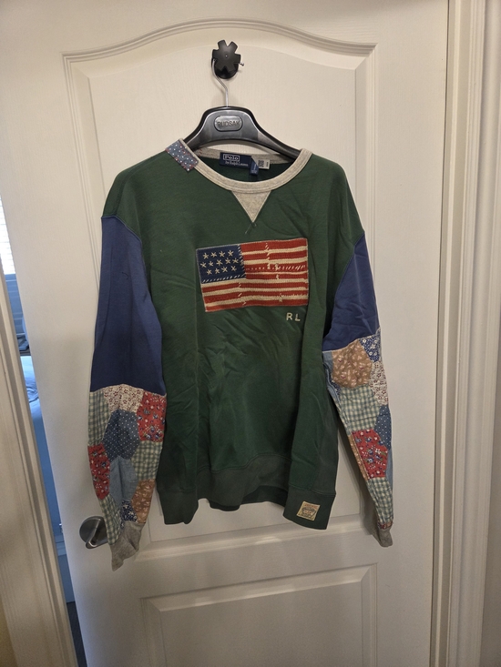 Polo Ralph Lauren Other - Polo by Ralph Lauren Green Patchwork Flag Sweatshirt